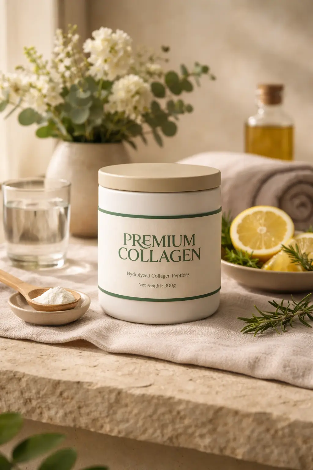 Opakowanie Premium Collagen – czysty, minimalistyczny design
